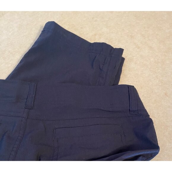 Khombv Cropped Capri Pant Medium, Women's Navy Blue, Zipper, Lightweight Casual - Picture 5 of 9